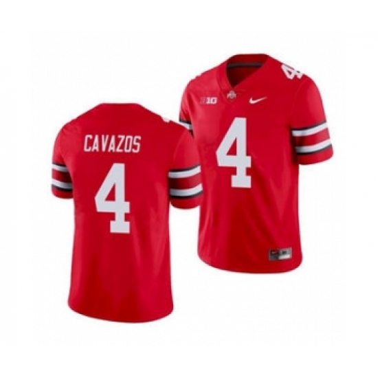 Men's Ohio State Buckeyes Lejond Cavazos 4 Scarlet Game Football Jersey - Ujersey