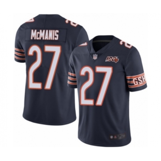 Men's Chicago Bears #27 Sherrick McManis Navy Blue Team Color 100th Season Limited Football Jersey - Ujersey