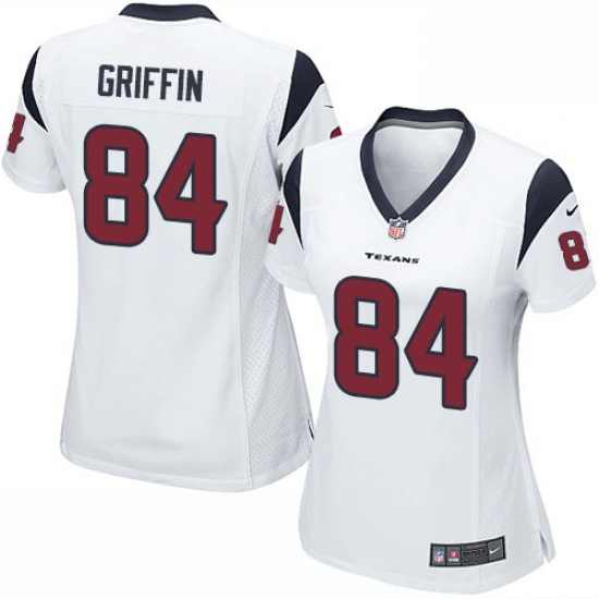Women's Nike Houston Texans #84 Ryan Griffin Game White NFL Jersey - Ujersey