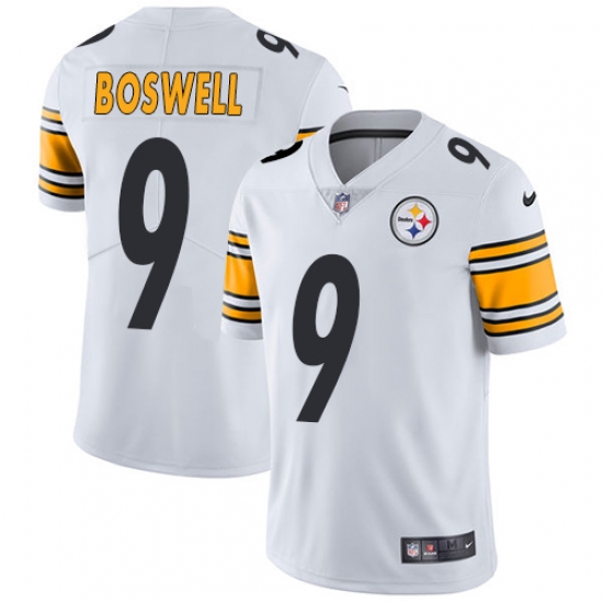 Youth Nike Pittsburgh Steelers #9 Chris Boswell White Vapor Untouchable Limited Player NFL Jersey - Ujersey
