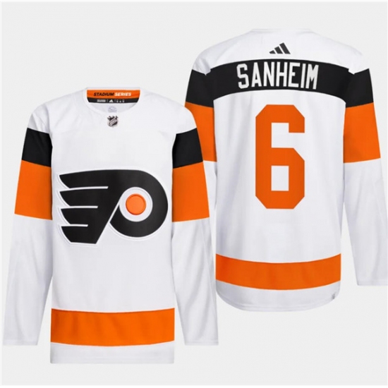 Men's Philadelphia Flyers #6 Travis Sanheim White 2024 Stadium Series Stitched Jersey - Ujersey