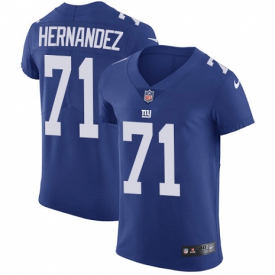 Men's Nike New York Giants #71 Will Hernandez Royal Blue Team Color Vapor Untouchable Elite Player NFL Jersey - Ujersey