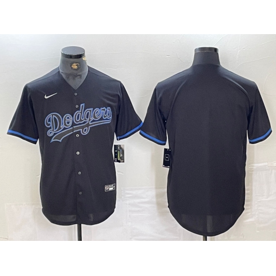 Men's Los Angeles Dodgers Blank Lights Out Black Fashion Stitched Cool Base Nike Jersey - Ujersey