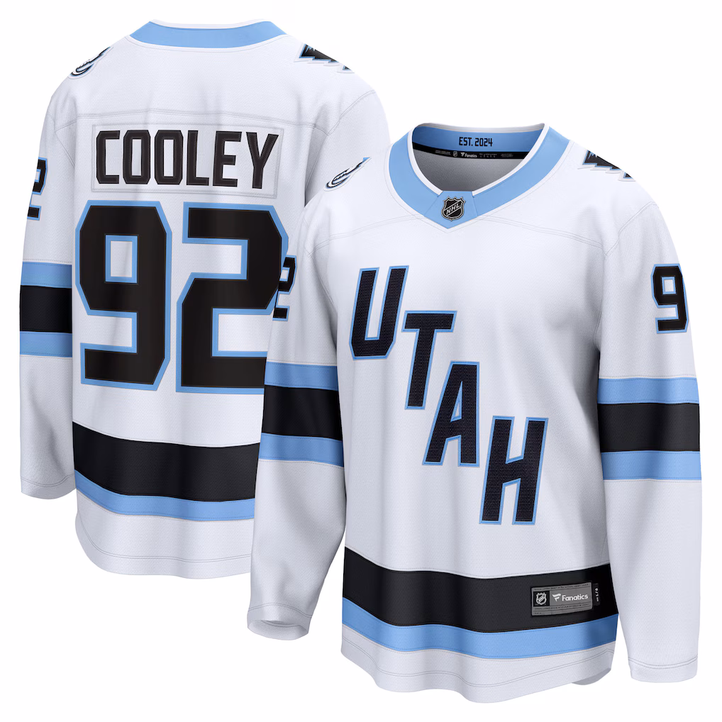 Men's Utah Mammoth Logan Cooley Fanatics White Away Breakaway Player Jersey