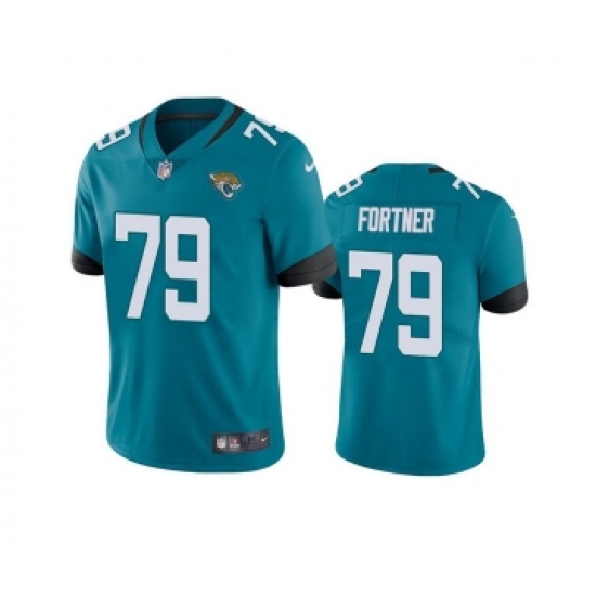 Men's Jacksonville Jaguars #79 Luke Fortner Teal Vapor Untouchable Limited Stitched Jersey - Ujersey
