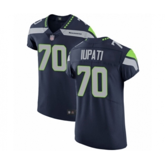 Men's Seattle Seahawks #70 Mike Iupati Navy Blue Team Color Vapor Untouchable Elite Player Football Jersey - Ujersey