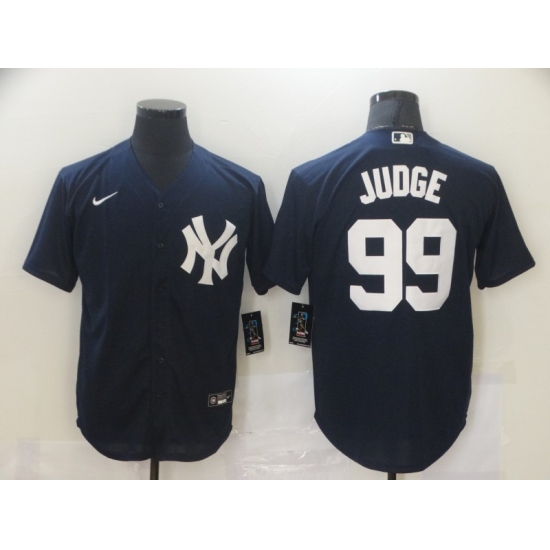 Men's New York Yankees #99 Aaron Judge Authentic Navy Blue Nike MLB Jersey - Ujersey