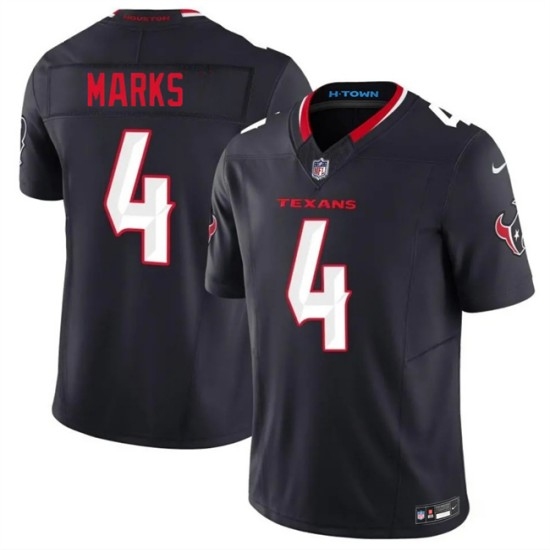 Men's Houston Texans #4 Woody Marks Navy 2nd Alternate 2026 F.U.S.E. Vapor Limited Stitched Football Jersey - Ujersey
