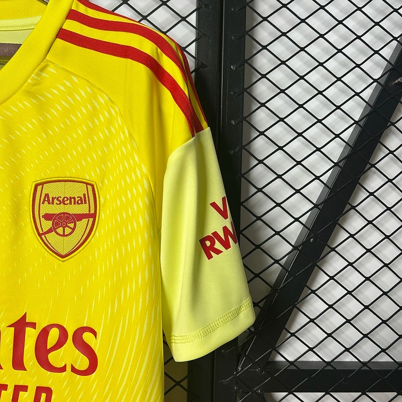 Arsenal Soccer Jersey Goalkeeper Yellow Custom Shirt 2025/26 - Ujersey