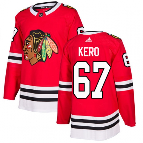 Youth Adidas Chicago Blackhawks #67 Tanner Kero Authentic Red Home NHL Jersey - Ujersey