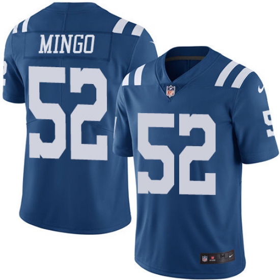 Youth Nike Indianapolis Colts #52 Barkevious Mingo Limited Royal Blue Rush Vapor Untouchable NFL Jersey - Ujersey