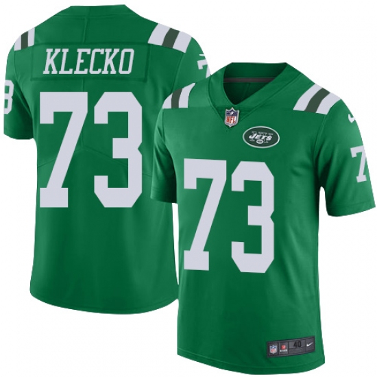 Men's Nike New York Jets #73 Joe Klecko Elite Green Rush Vapor Untouchable NFL Jersey - Ujersey