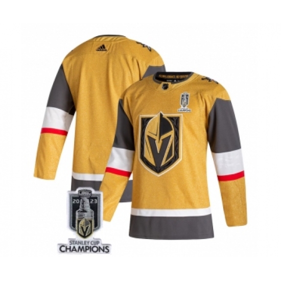Men's Vegas Golden Knights Blank Gold 2023 Stanley Cup Champions Stitched Jersey - Ujersey