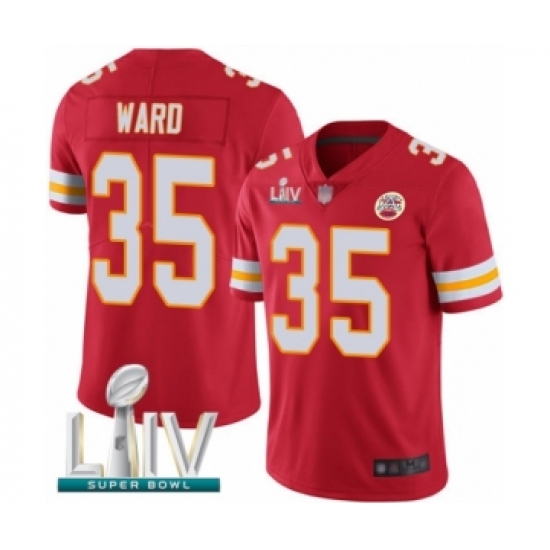Men's Kansas City Chiefs #35 Charvarius Ward Red Team Color Vapor Untouchable Limited Player Super Bowl LIV Bound Football Jersey - Ujersey
