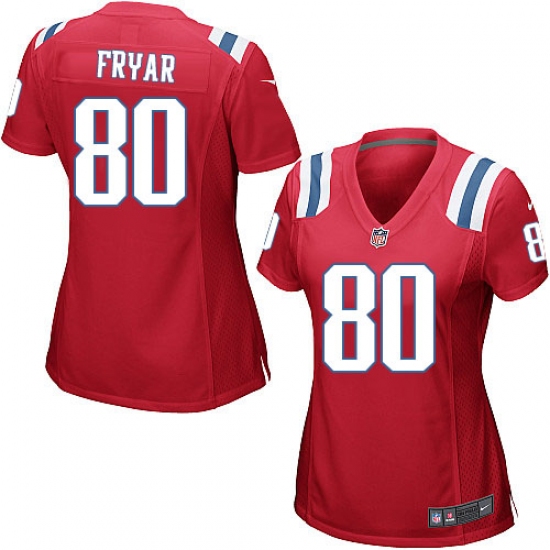 Women's Nike New England Patriots #80 Irving Fryar Game Red Alternate NFL Jersey - Ujersey