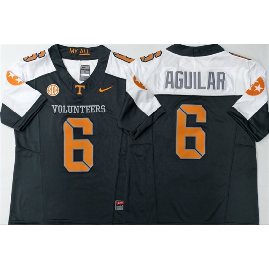 Men's Tennessee Volunteers #6 Joey Aguilar White Black 2025 F.U.S.E. Stitched Jersey - Ujersey