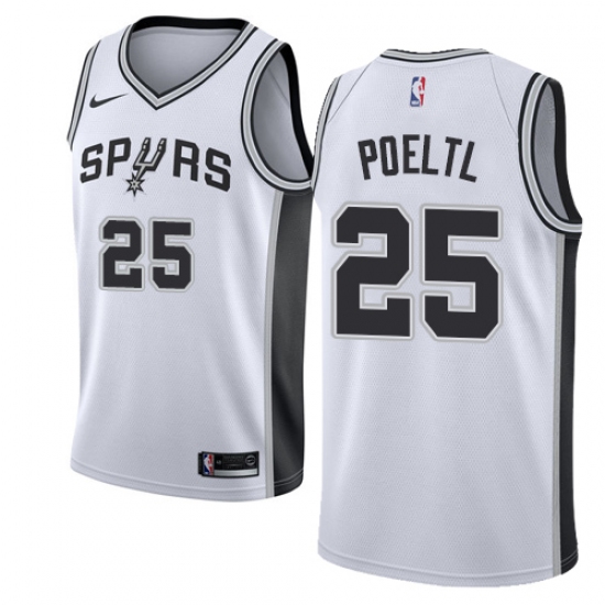Women's Nike San Antonio Spurs #25 Jakob Poeltl Swingman White NBA Jersey - Association Edition - Ujersey