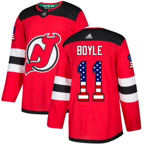 Youth Adidas New Jersey Devils #11 Brian Boyle Authentic Red USA Flag Fashion NHL Jersey - Ujersey