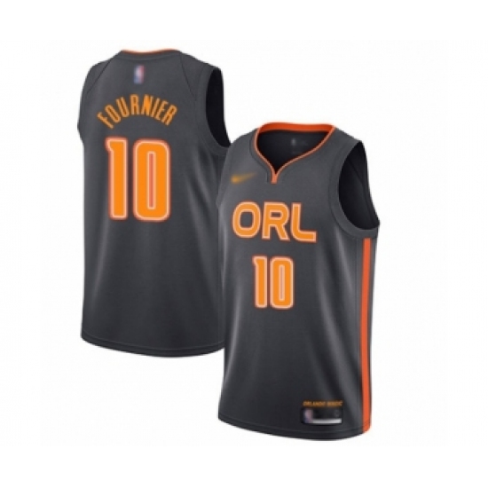 Men's Orlando Magic #10 Evan Fournier Swingman Charcoal Basketball Jersey - 2019 20 City Edition - Ujersey