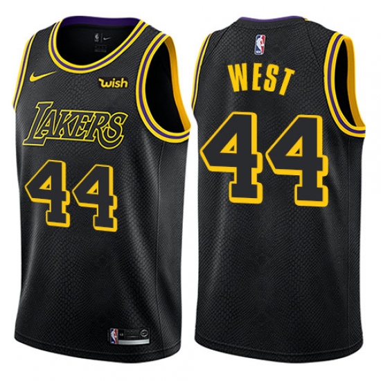 Women's Nike Los Angeles Lakers #44 Jerry West Swingman Black NBA Jersey - City Edition - Ujersey