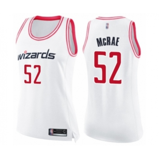 Women's Washington Wizards #52 Jordan McRae Swingman White Pink Fashion Basketball Jersey - Ujersey