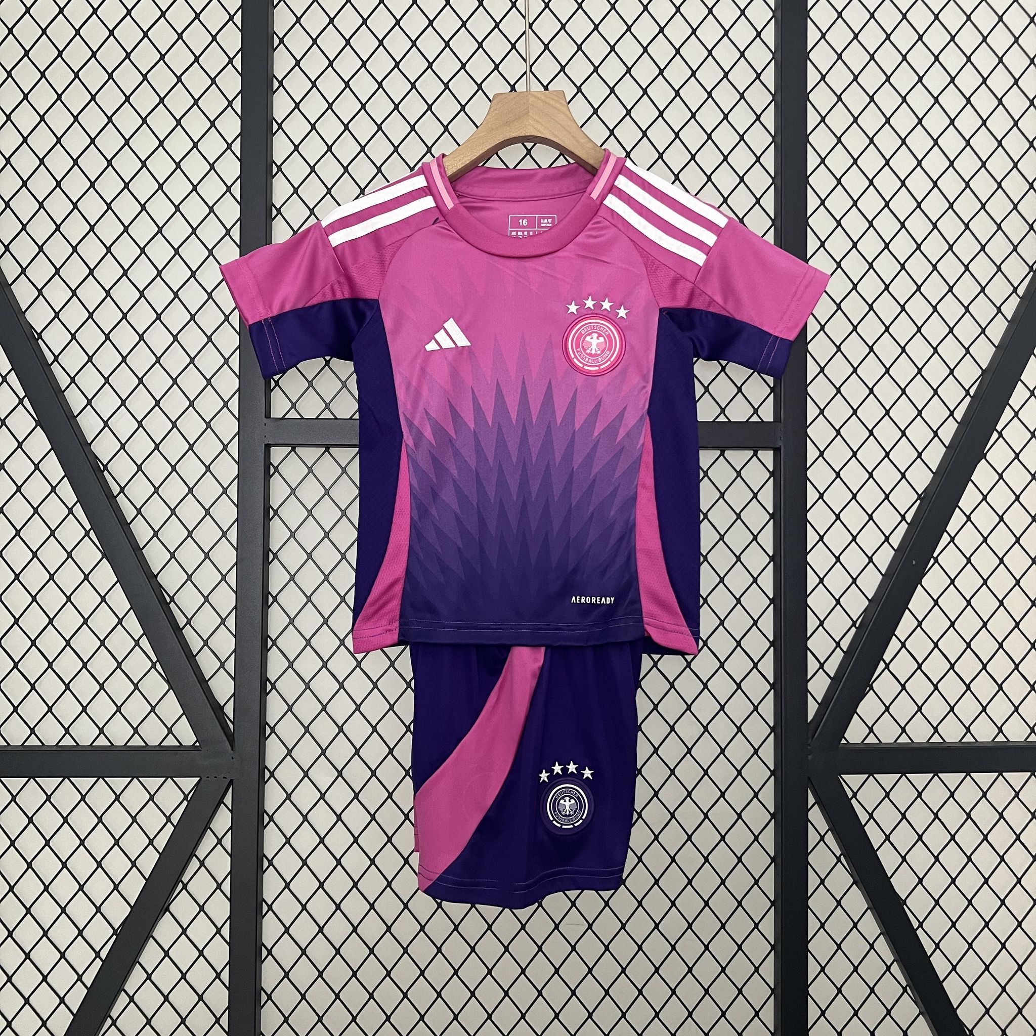 Germany Away Football Uniform Kids Kit Jersey+Shorts EURO 2024 - U-jersey