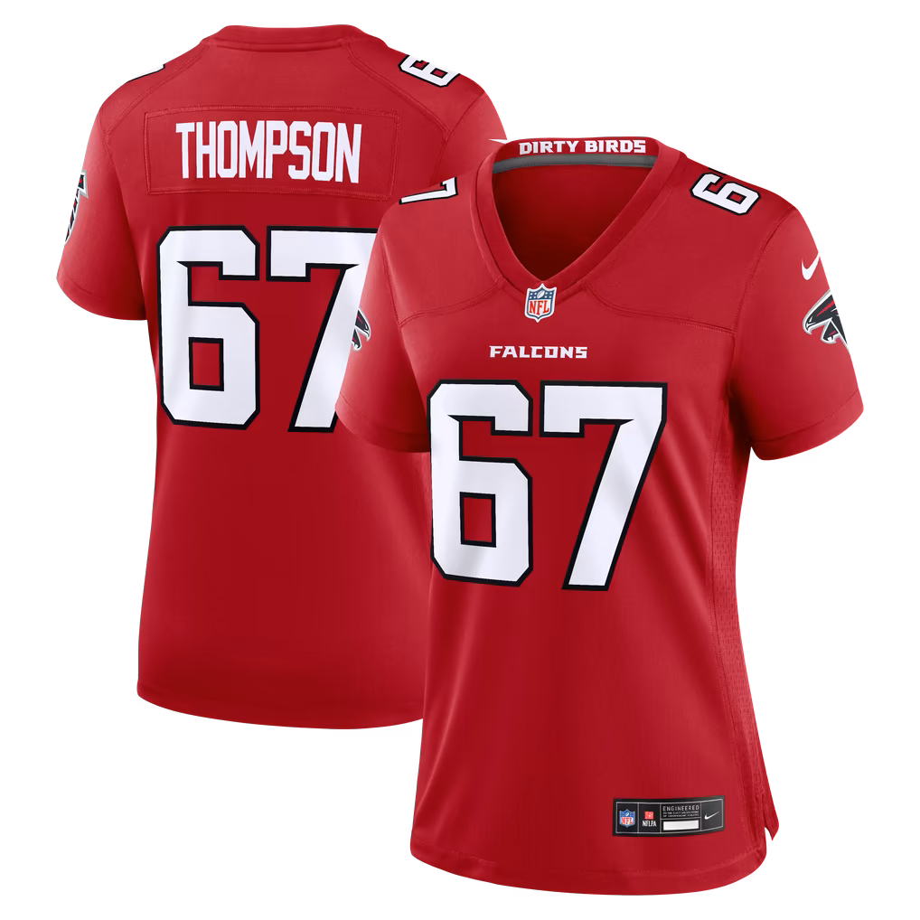Women's Atlanta Falcons Josh Thompson Nike Red Team Game Jersey - SUjersey01