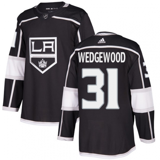 Men's Adidas Los Angeles Kings #31 Scott Wedgewood Authentic Black Home NHL Jersey - Ujersey
