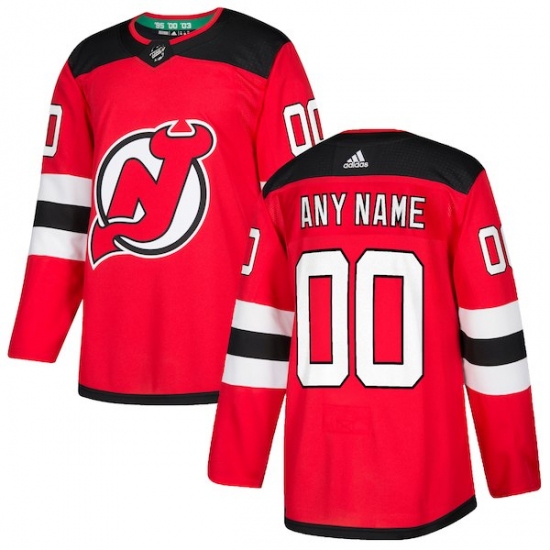 Men's New Jersey Devils adidas Red Authentic Custom Jersey - Ujersey