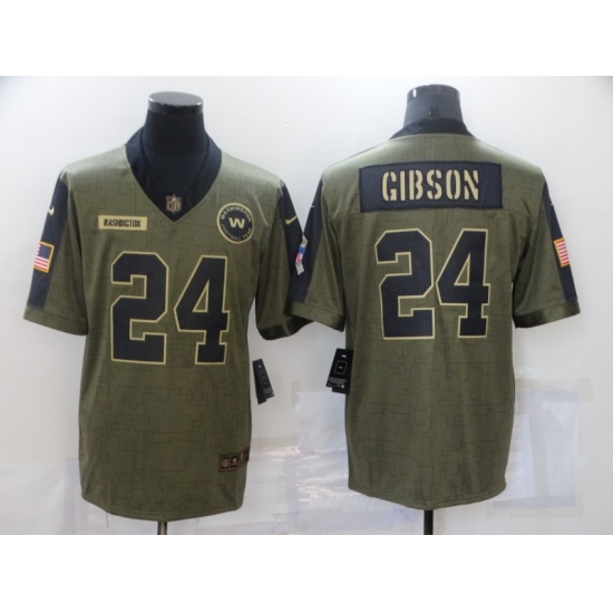Men's San Francisco 49ers #24 Team Antonio Gibson Nike Olive 2021 Salute To Service Limited Player Jersey - Ujersey
