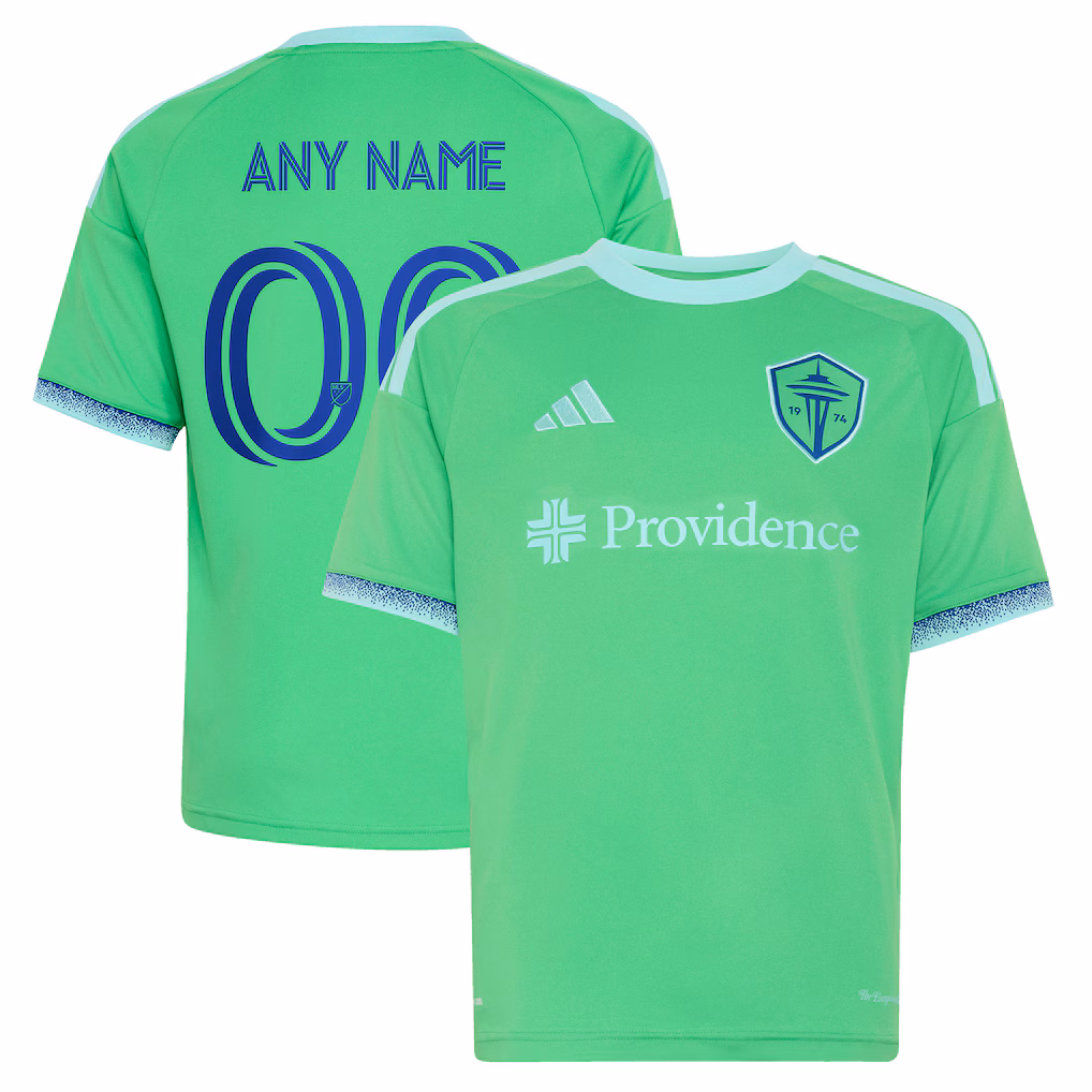 Youth Seattle Sounders FC adidas Rave Green The Evergreen State Kit Replica Custom Jersey - Ujersey NHL