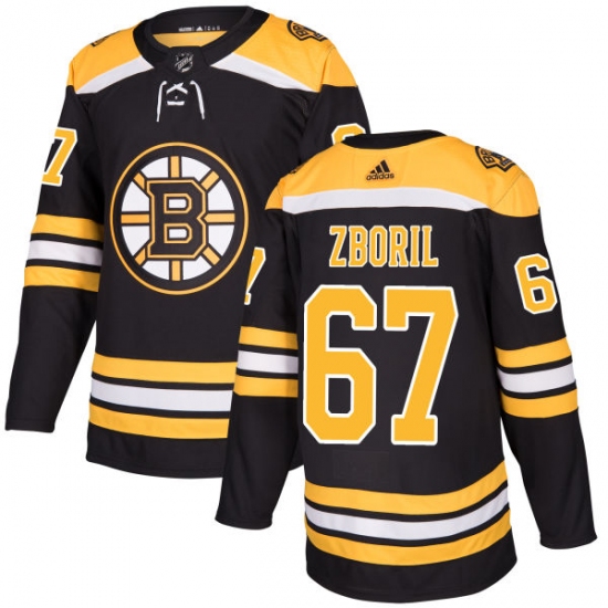 Men's Adidas Boston Bruins #67 Jakub Zboril Premier Black Home NHL Jersey - Ujersey