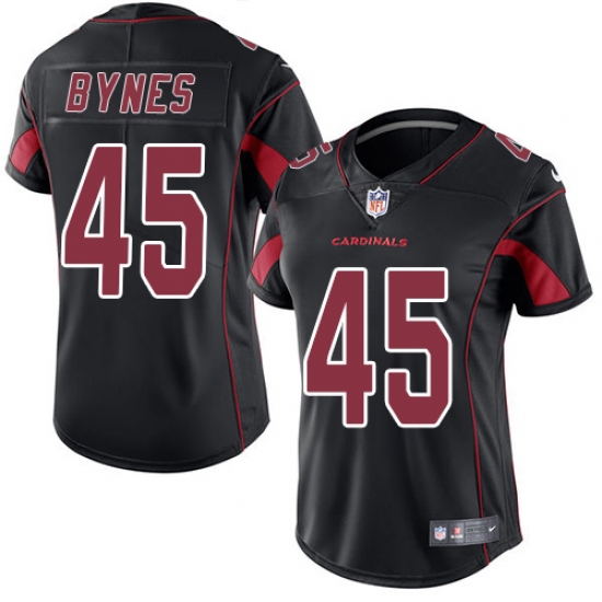 Women's Nike Arizona Cardinals #45 Josh Bynes Limited Black Rush Vapor Untouchable NFL Jersey - Ujersey