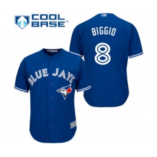 Youth Toronto Blue Jays #8 Cavan Biggio Authentic Blue Alternate Baseball Player Jersey - Ujersey