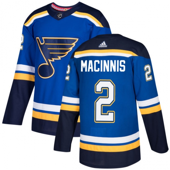 Men's Adidas St. Louis Blues #2 Al Macinnis Authentic Royal Blue Home NHL Jersey - Ujersey