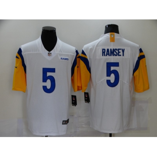 Men's Los Angeles Rams #5 Jalen Ramsey Nike White Alternate Limited Jersey - Ujersey