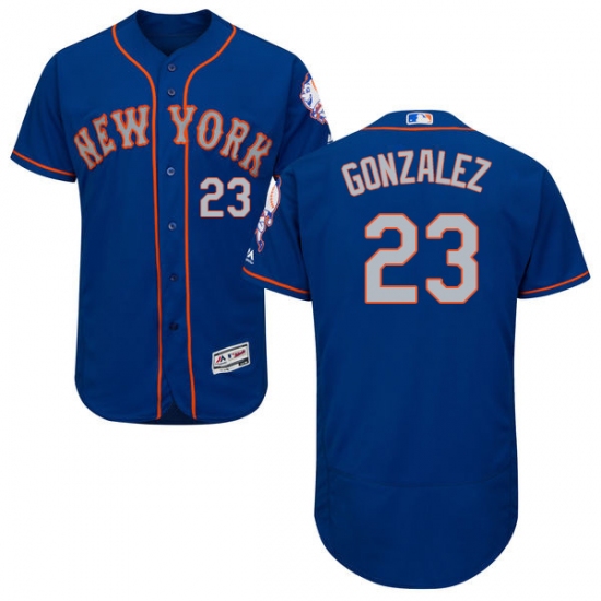 Men's Majestic New York Mets #23 Adrian Gonzalez Royal/Gray Alternate Flex Base Authentic Collection MLB Jersey - Ujersey