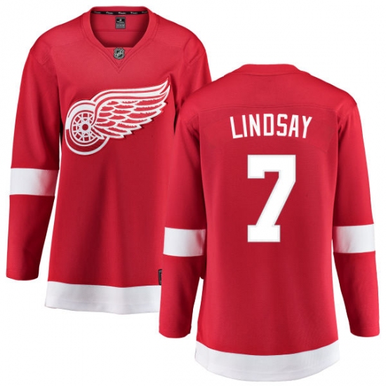 Women's Detroit Red Wings #7 Ted Lindsay Fanatics Branded Red Home Breakaway NHL Jersey - Ujersey