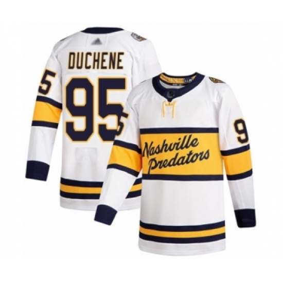 Youth Nashville Predators #95 Matt Duchene Authentic White 2020 Winter Classic Hockey Jersey - Ujersey