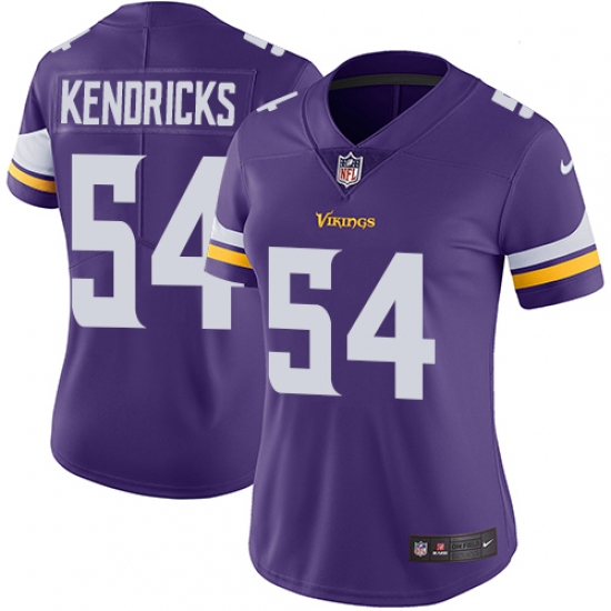 Women's Nike Minnesota Vikings #54 Eric Kendricks Purple Team Color Vapor Untouchable Limited Player NFL Jersey - Ujersey