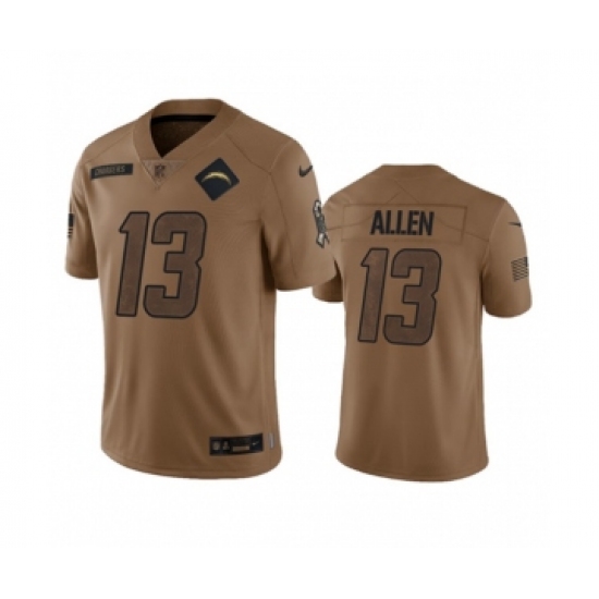 Men's Nike Los Angeles Chargers #13 Keenan Allen 2023 Brown Salute To Service Limited Football Stitched Jersey - Ujersey