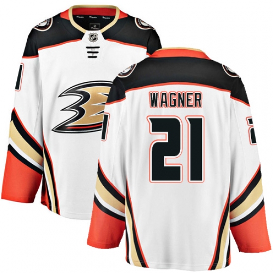 Youth Anaheim Ducks #21 Chris Wagner Fanatics Branded White Away Breakaway NHL Jersey