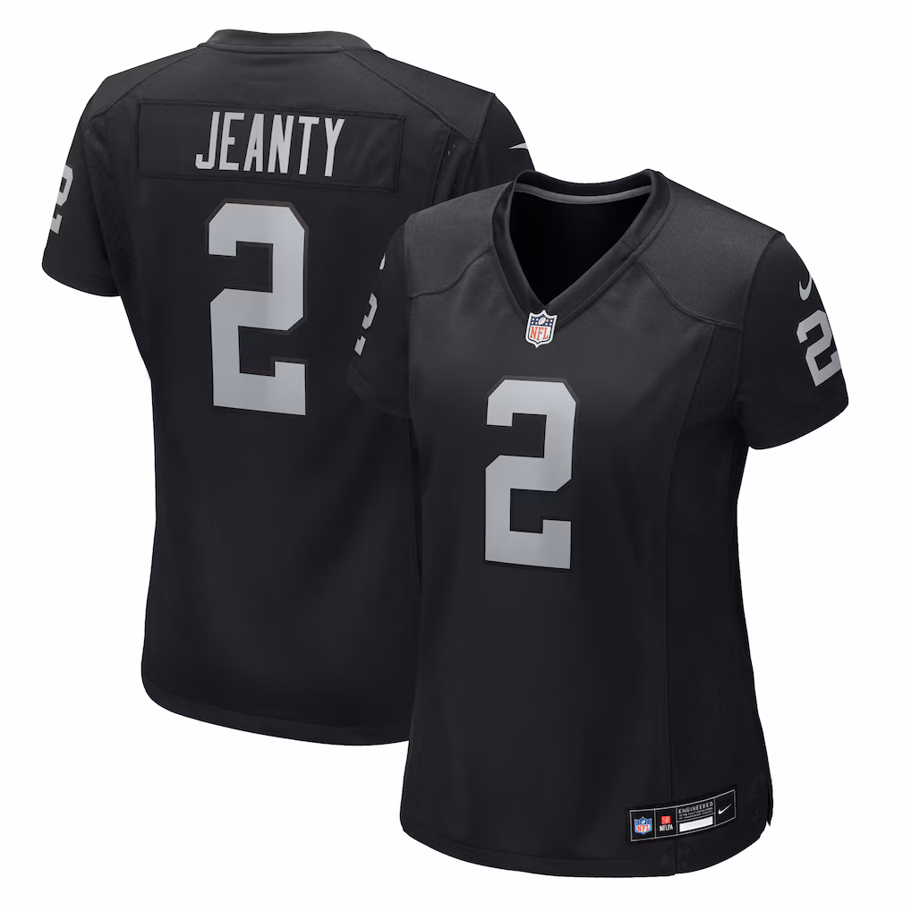 Women's Las Vegas Raiders Ashton Jeanty Nike Black Team Game Jersey