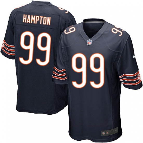 Men's Nike Chicago Bears #99 Dan Hampton Game Navy Blue Team Color NFL Jersey