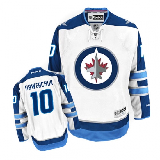 Youth Reebok Winnipeg Jets #10 Dale Hawerchuk Authentic White Away NHL Jersey - Ujersey