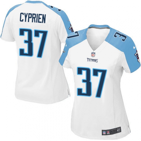Women's Nike Tennessee Titans #37 Johnathan Cyprien Game White NFL Jersey - Ujersey