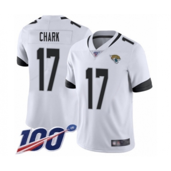 Men's Jacksonville Jaguars #17 DJ Chark White Vapor Untouchable Limited Player 100th Season Football Jersey - Ujersey