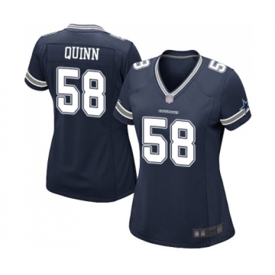Women's Dallas Cowboys #58 Robert Quinn Game Navy Blue Team Color Football Jersey - Ujersey