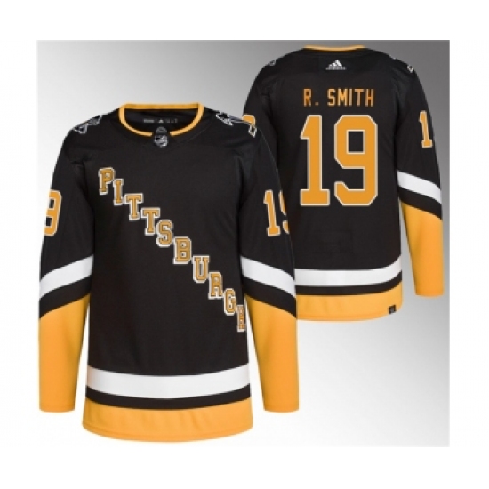 Men's Pittsburgh Penguins #19 Reilly Smith Black Stitched Jersey - Ujersey