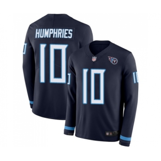 Youth Tennessee Titans #10 Adam Humphries Limited Navy Blue Therma Long Sleeve Football Jersey - Ujersey